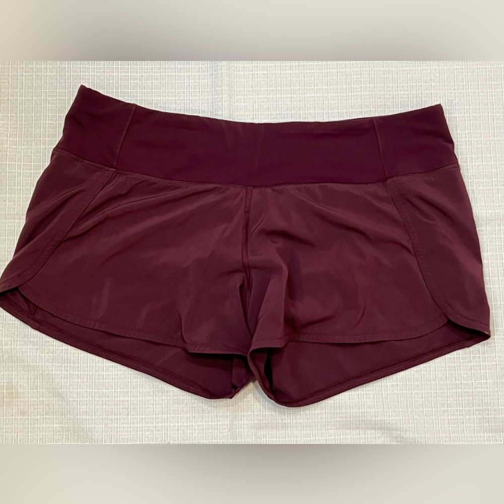 Lululemon Athletica burgundy Athletic Shorts Lightweight Moisture-Wicking